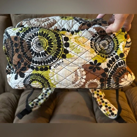 Vera Bradley “Cocoa Moss”Backpack - Green, Brown, Black - Picture 4 of 5